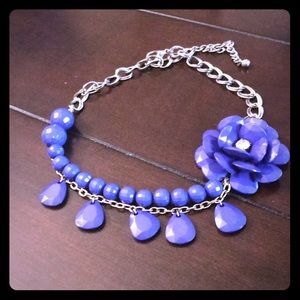Beautiful Blue Flower Necklace